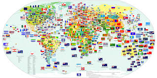 Flags of the World with Country Names (Countries and some Administrative  Divisions)