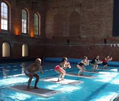Floatfit Hiit At Holmes Place Bahrenfeld Hamburg Germany Floatfit The First Hiit Workout On Water Using The Aquabase Sun Arched Windows Floating