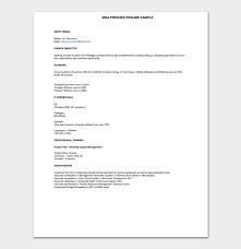 Professional experience (even in the resume format for freshers, this is the most vital sections to add. Fresher Resume Template 50 Free Samples Examples Word Pdf