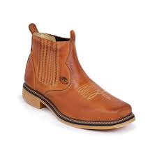 Bota Em Couro Botina Masculina Casual Para Rodeios Sertanejo Fattor Shop