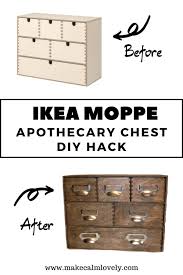 Ikea Moppe Diy Apothecary Mini Storage Chest Hack Make Calm Lovely Storage Hacks Diy Apothecary Diy Chests Diy