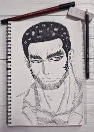 I drew Tanigaki Nispa in the style of Berserk. : r/GoldenKamuy