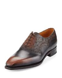 Corthay Wilfrid Ostrich Leather Oxford Shoe Brown Leather Oxford Shoes Ostrich Leather Leather Oxfords