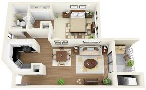 Browse this beautiful selection of small 2 bedroom house plans, cabin house plans and cottage house plans if you need only one child's room or a guest or hobby room. Contemporary One Bedroom Apartment Has Small Balcony House Plans 70163