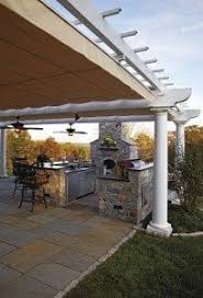 A full roof, as used here, is one option; Outdoor Kitchen Roof Choosing The Best Design Danver