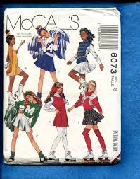 Mccalls 6073 Cheer Leader Ice Skating Drum Majorette Costumes Sizes 8