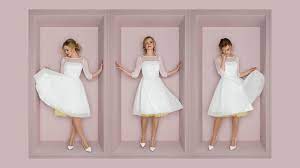 Check spelling or type a new query. Rockabilly Hochzeitskleid Mit 3 4 Arm Schwingendes Tupfenkleid Kuss Die Braut Brautmode