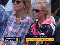Wimbledon, england — as she coached him in toronto as a child, tessa shapovalova told her young son not to mind the balls arcing over his head when he went to the net. A Thies Pa Twitter Die Mutter Vom Tennisspieler Denis Shapovalov Heisst Tessa Shapovalova Rausper Das Ist Also Shaggystimmean Miss Shapovalova