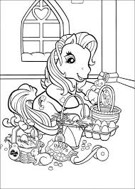 School's out for summer, so keep kids of all ages busy with summer coloring sheets. Pony With Easter Basket Coloring Page Free Printable Coloring Pages For Kids