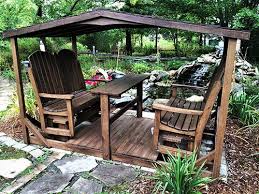 Dimensions Pouces Hauteur 48 Largeur 96 Profondeur 80 Balancoire Sur Billes A 2 Bancs Avec Toit Outdoor Decor Outdoor Furniture Sets Patio