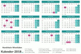 Erstes und zweites halbjahr 2021 auf jeweils eigener seite; Kalender 2018 Nordrhein Westfalen