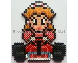 Super Mario Kart Princess Peach In The Kart From Ironing Beads Perler Beads Hama Nintendo Snes Gaming Video Iron Beads Perler Beads Super Mario Kart