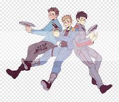 Various formats from 240p to 720p hd (or even 1080p). Spock Leonard Mccoy James T Kirk Scotty Star Trek Others Manga Human Cartoon Png Pngwing