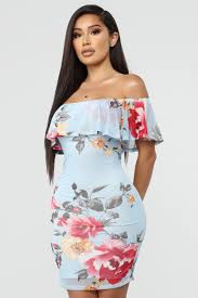 Ladies Know Best Floral Mini Dress Light Blue Dresses Fashion Nova