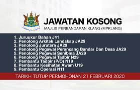 Puan zate aziana abd rahman. Jawatan Kosong Majlis Perbandaran Klang Mpklang Februari 2020