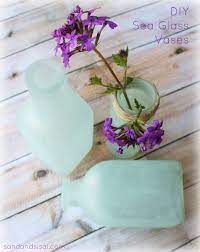 Diy Sea Glass Vases Sand And Sisal