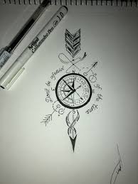 Black And White Compass Stencil Tattoo 65 Amazing Compass Tattoo Designs And Ideas Compass Tattoo Compass Tattoo Design Arrow Tattoos