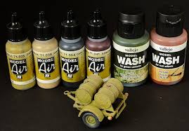 Vallejo game color washes range, water based formula, 200 ml can to submerge the miniatures in. The Modelling News Review Using Vallejo Washes To Add More Colour As We Roll Out The Barrels