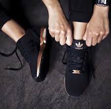 Adidas Black And Rose Gold Trainers Zx Flux Find Out Where To Get The Shoes Black Adidas Shoes Adidas Shoes Women Black Running Shoes