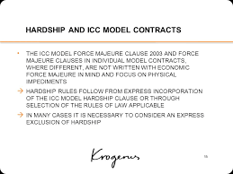 Force majeure and cas fortuit are distinct notions in french law. Best International Practices The Icc Model Contracts And Changing Circumstances Ppt Download