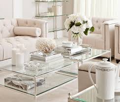 It's a chic coffee table and footrest for a family home. Large Tray For Ottoman Styling Ideas Houseology