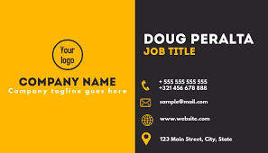 Even from the sides, our black business cards make a strong statement. Yellow And Black Business Card Template Postermywall