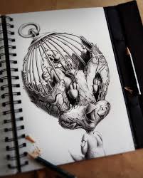 French Artist Pez Transforms Your Favorite Pop Culture Icons Into Dark And Twisted Drawings Graphite Drawings Pez Artwork Cartoon Drawings