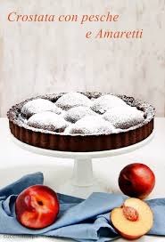 1 kg di pesche 150 g di zucchero 100 g di amaretti 100 g di cacao in polvere (e/o 2 cucchiai liquore al cioccolato). Crostata Al Cacao Pesche E Amaretti Cucchiaio E Pentolone