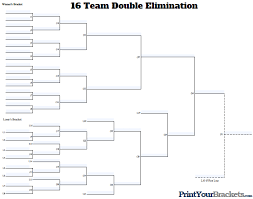 This bracket is a preview and subject to change until the tournament is started. Fillable 16 Team Double Elimination Editable Tourney Bracket