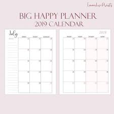 We hope you enjoyed it and if you want to download the pictures in high quality, simply just click the image and you will be redirected to the download page of new 8.5 x 11 printable calendar. Big Happy Planner Printable 2019 Monthly Refills Calendar 2019 Printable 8 5x11 Mambi Big P Happy Planner Printables Happy Planner Happy Planner Free Printable