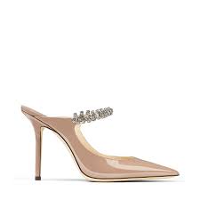 Damen pumps pumps zählen zu den beliebtesten damenschuhen. Pumps Aus Lackleder In Ballettrosa Mit Kristallverziertem Riemen Bing 100 Herbst Winter 2019 Jimmy Choo