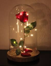 Beauty And The Beast Rose Light Bell Jar Disney Lamp Light Night Die Schone Und Das Biest Do It Yourself Geschenke Dekoration