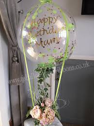 Have a birthday balloon bouquet, get well or congratulations balloons to celebrate a special day. Beautiful Personalised Confetti Bubble Balloon I Created For My Mum S Birthday Hot Air Balloon Style W Birthday Balloon Delivery Balloon Flowers Balloon Gift