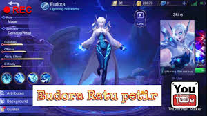 Eudora flame red lips wallpaper. Si Ratu Petir Eudora Mobile Legends Gaming Youtube