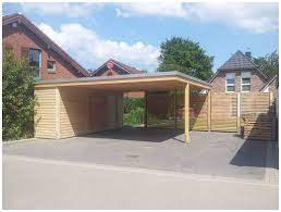 Doppelcarport Mit Zwei Seitenwanden Carport Carport Holz Flachdach