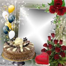 Birthday Cake With Photo Frame Download Happy Birthday Happy Birthday Wishes Cake Happy Birthday Photos Birthday Frames