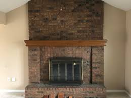 How to paint a brick fireplace. Flooring With Red Brick Fireplace