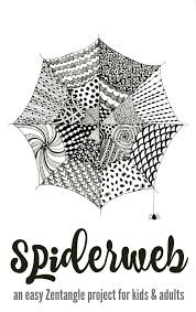 A string can be any shape. Easy Zentangle For Kids And Adults With Spiderwebs