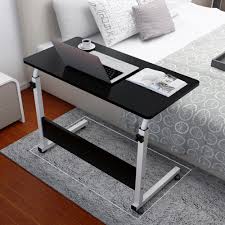Maybe you would like to learn more about one of these? Overbed Table Laptop Cart Portable Household Adjustable Height And Folded Folding Computer Desk With Flat Rolling Wheels For Couch Floor Kids 80cm 50cm Black Black Buy Online In Botswana At