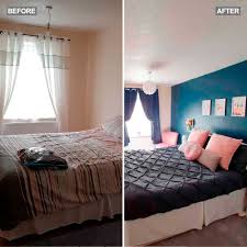New paint could easily give your room a new look, or you need only to put some decoration like flower vase, cozy blanket, and nice wall lighting to increase the eclectic style. See Mum S Impressive Blue Bedroom Makeover On A Budget