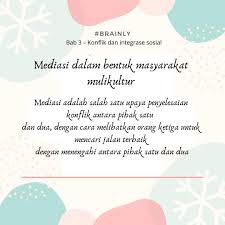 Bagaimana Peran Mediasi Dalam Membangun Masyarakat Multikultural Sebutkan Brainly Co Id