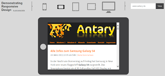 You can test any website. Responsive Webdesigns Testen Antary