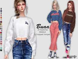 O tumblr para encontrar diversos mods y contenido personalizado. The Sims 4 Cc Tumblr Cropped Jumper Sims 4 Clothing Sims