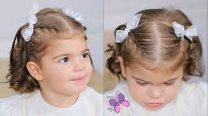 Discover messy buns, twisted braids, pigtails or updos for short to long hair! Hairstyle For Baby Toddler Under 2 Years Old Hairstyle For Short Hair Baptism Hairstyle Youtube