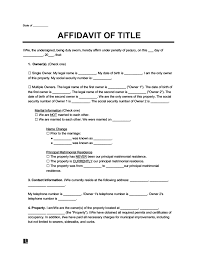 Sep 13, 2016 · quiet title action: Affidavit Of Title Template Create A Free Affidavit Of Title