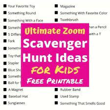 These remote games are designed to get you up and moving around (even if it is just in your living space). Fun Zoom Scavenger Hunt Ideas For Kids Free Printable Happy Mom Hacks