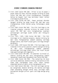 Driver printer adalah sebuah software aplikasi program yang bekerja pada sebuah komputer untuk dapat berkomunikasi dengan printer. Doc Code Error Canon Mx497 Mi Al Huda Wanadri Academia Edu