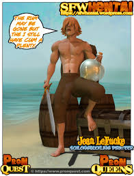 Hung bishonen hentai porn pirate stud Jean LeFucke from fantasy game adult  comic PronQuest. – SFW Hentai