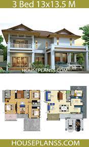 No part of this electronic publication may be reproduced, stored or transmitted in. House Design Idea 13x13 5 With 3 Bedrooms House Plans 3d