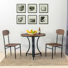 Habitat chicago solid wood dining table & 4 chairs. Bheu Ld Ct01wnt Compact Nesting Coffee Table Kitchen Dining Room Furniture Space Saving Sogesfurniture Retro Dining Table And 2 Chairs Set In Black Metal Frame Cabinets Home Kitchen Anantcomputing In